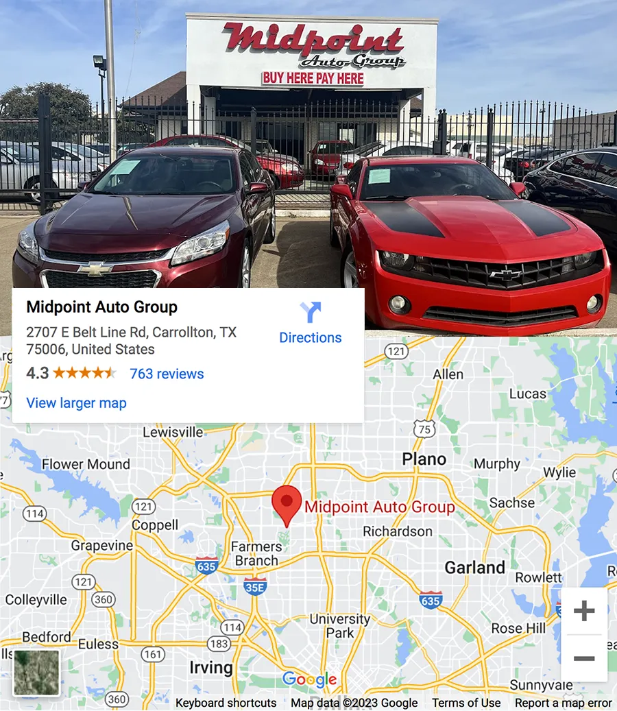 map midpoint auto group - Midpoint - buy here pay here